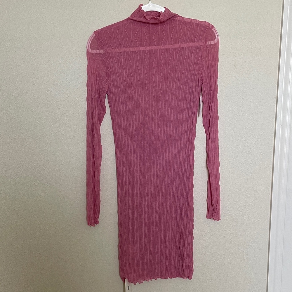 Find Me Now - Ribbed Dress in Dusty Rose Size M